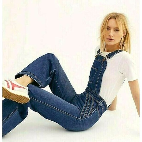 NWT Free People Chasing Rainbows Overalls - Picture 3 of 4